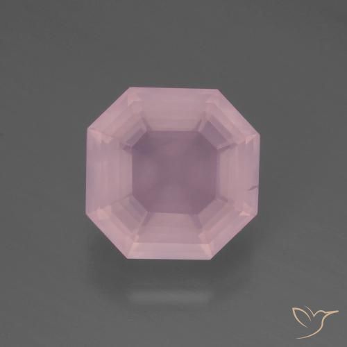 5.12ct Натуральный Средне-розово-розовый Розовый кварц, Изумрудная огранка, Прозрачный