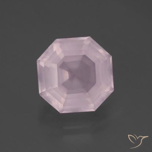 5.59ct Натуральный Жевательная резинка розовый Розовый кварц, Изумрудная огранка, Прозрачный
