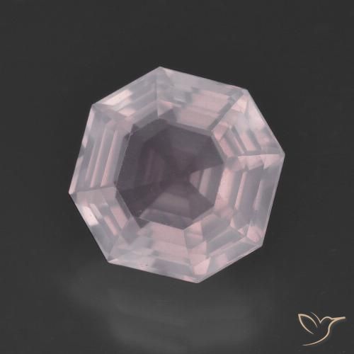 4.22ct Натуральный Светло-розовый Розовый кварц, Изумрудная огранка, Прозрачный