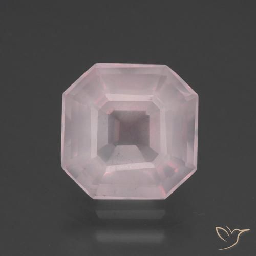 3.36ct Натуральный Очень светлая роза розовая Розовый кварц, Изумрудная огранка, Прозрачный