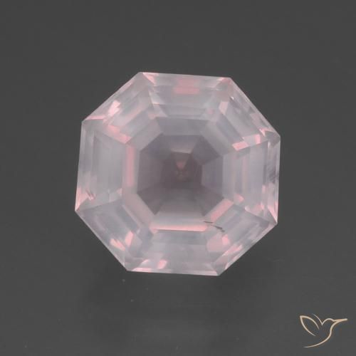 3.82ct Натуральный Очень светло-розовый Розовый кварц, Изумрудная огранка, Прозрачный