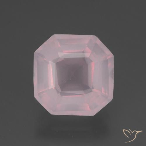 3.58ct Натуральный Оттенки розового Розовый кварц, Изумрудная огранка, Прозрачный