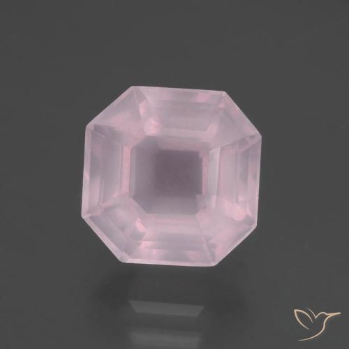 3.77ct Натуральный Жевательная резинка розовый Розовый кварц, Изумрудная огранка, Прозрачный
