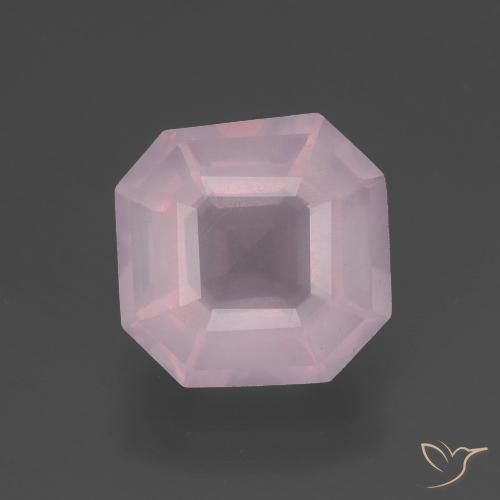 3.29ct Натуральный Жевательная резинка розовый Розовый кварц, Изумрудная огранка, Прозрачный
