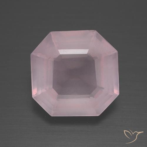 4.83ct Натуральный Оттенки розового Розовый кварц, Изумрудная огранка, Прозрачный