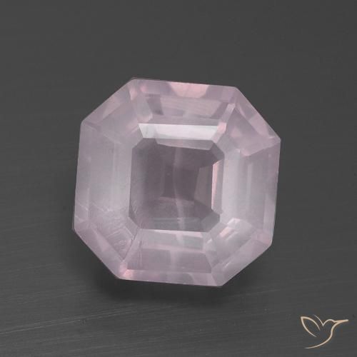 3.27ct Натуральный Очень светлая роза розовая Розовый кварц, Изумрудная огранка, Прозрачный