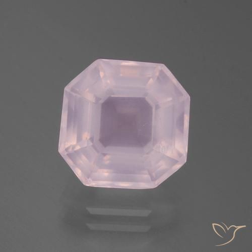 5.41ct Натуральный Светло-вишнево-розовый Розовый кварц, Изумрудная огранка, Прозрачный