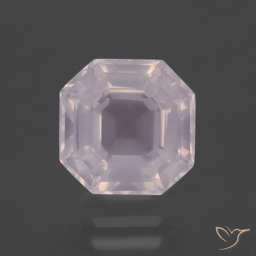 4.06ct Натуральный Светло-розовый разных оттенков Розовый кварц, Изумрудная огранка, Прозрачный