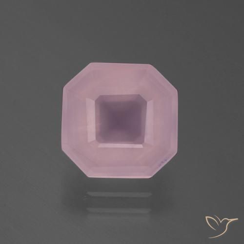 3.29ct Натуральный Оттенки розового Розовый кварц, Изумрудная огранка, Прозрачный