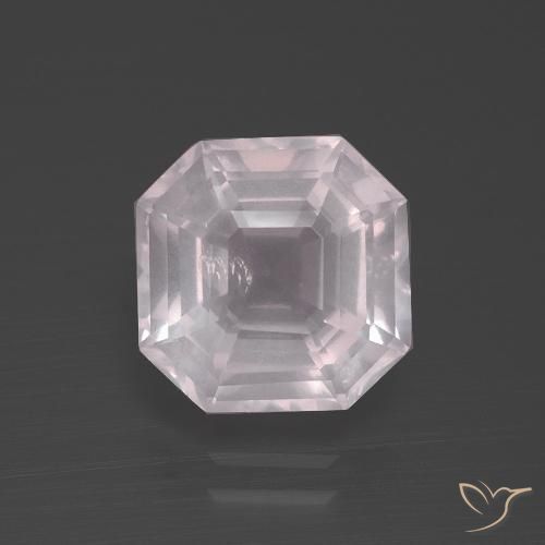3.70ct Натуральный Очень светлая роза розовая Розовый кварц, Изумрудная огранка, Прозрачный