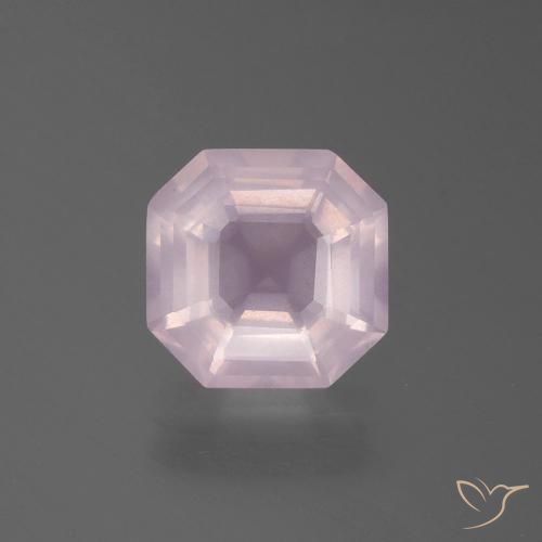 2.85ct Натуральный Светло-розовый разных оттенков Розовый кварц, Изумрудная огранка, Прозрачный