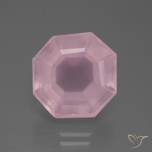 11.37ct Натуральный Жевательная резинка розовый Розовый кварц, Изумрудная огранка, Прозрачный