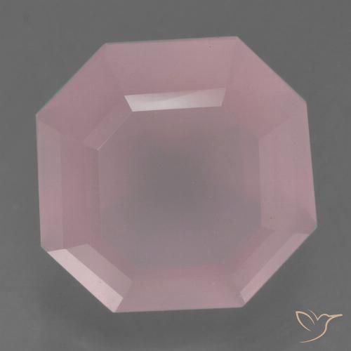 5.61ct Натуральный Средне-темно-розовый Розовый кварц, Изумрудная огранка, Прозрачный