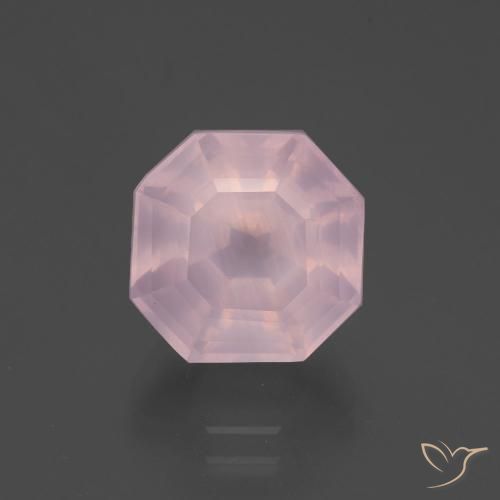 6.34ct Натуральный Жевательная резинка розовый Розовый кварц, Изумрудная огранка, Прозрачный