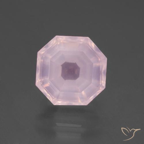 6.47ct Натуральный Жевательная резинка розовый Розовый кварц, Изумрудная огранка, Прозрачный