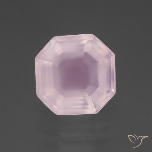 7.58ct Натуральный Жевательная резинка розовый Розовый кварц, Изумрудная огранка, Прозрачный