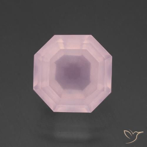 7.76ct Натуральный Жевательная резинка розовый Розовый кварц, Изумрудная огранка, Прозрачный