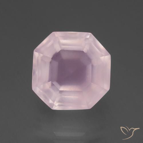 9.25ct Натуральный Светло-розовый разных оттенков Розовый кварц, Изумрудная огранка, Прозрачный