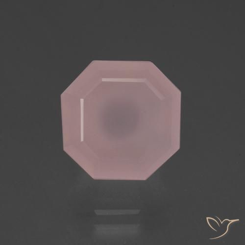6.64ct Натуральный Средний розовый Розовый кварц, Изумрудная огранка, Прозрачный