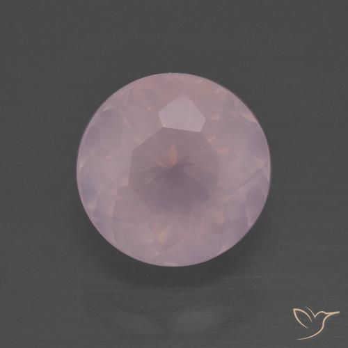 4.44ct Натуральный Оттенки розового Розовый кварц, Круглый, Прозрачный
