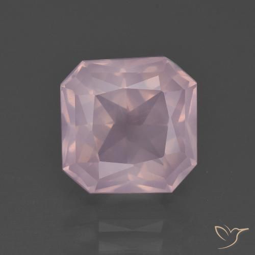4.71ct Натуральный Светло-розовый разных оттенков Розовый кварц, Изумрудная огранка, Прозрачный