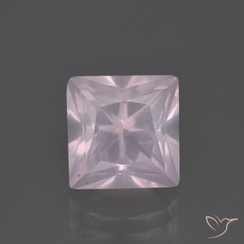 4.39ct Натуральный Светло-розовый Розовый кварц, Квадрат, Прозрачный