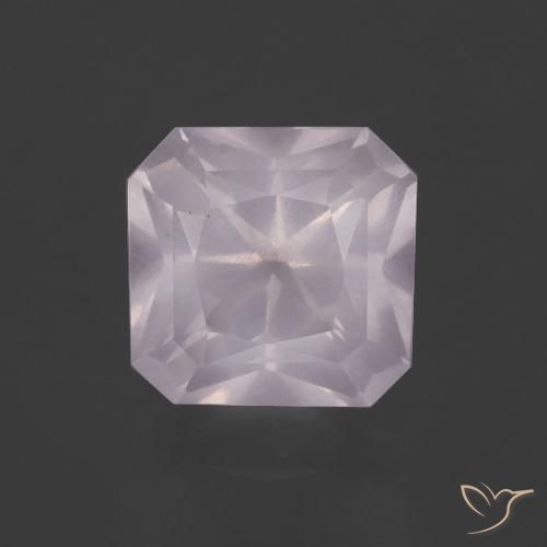 3.88ct Натуральный Очень светло-розовый Розовый кварц, Изумрудная огранка, Прозрачный