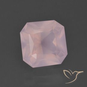 3.98 карата, натуральный Средний розовый Розовый кварц, Октагон / Изумрудная Огранка, Прозрачный