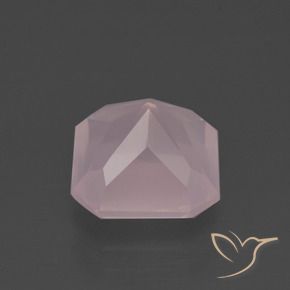 3.98 карата, натуральный Средний розовый Розовый кварц, Октагон / Изумрудная Огранка, Прозрачный