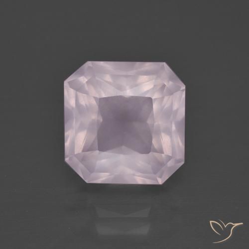 4.75ct Натуральный Светло-розовый Розовый кварц, Изумрудная огранка, Прозрачный