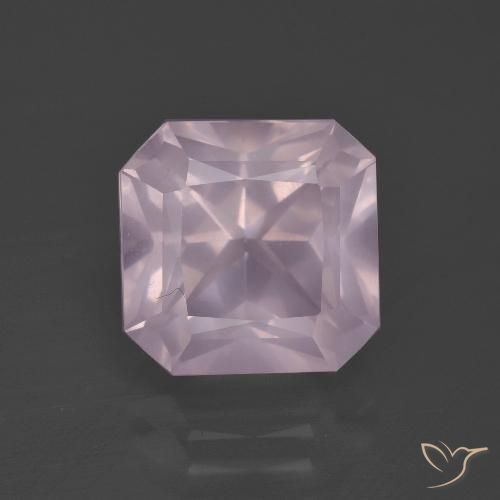 5.40ct Натуральный Светло-розовый Розовый кварц, Изумрудная огранка, Прозрачный