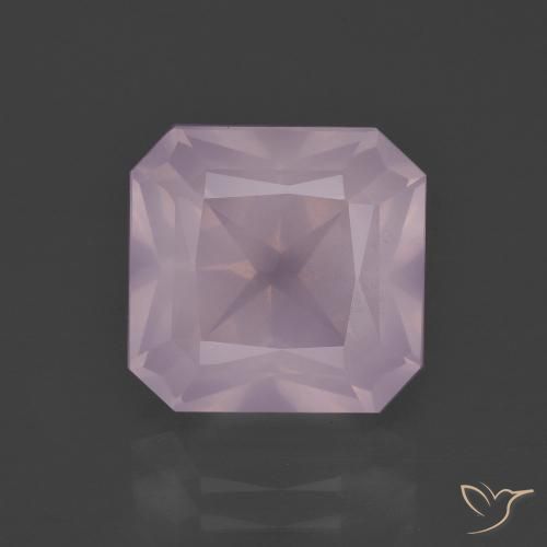 5.91ct Натуральный Светло-розовый Розовый кварц, Изумрудная огранка, Прозрачный