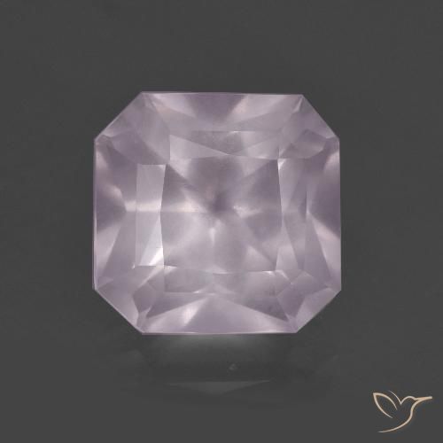 5.13ct Натуральный Светло-розовый разных оттенков Розовый кварц, Изумрудная огранка, Прозрачный