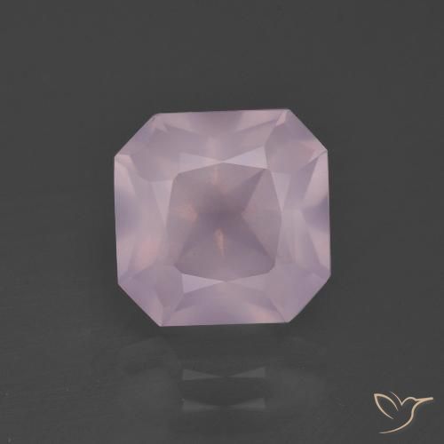 4.32ct Натуральный Светло-розовый Розовый кварц, Изумрудная огранка, Прозрачный