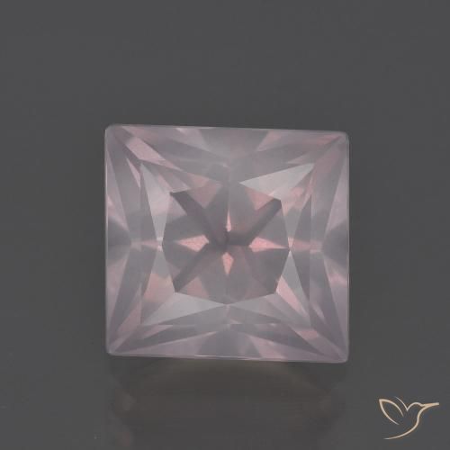 3.97ct Натуральный Светло-розовый Розовый кварц, Квадрат, Прозрачный