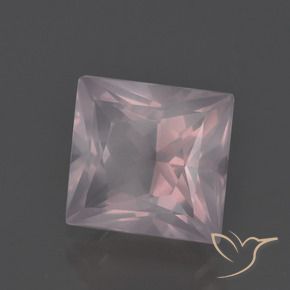 3.97 карата, натуральный Светло-розовый Розовый кварц, Квадрат, Прозрачный