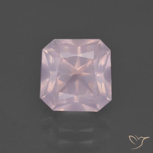3.26ct Натуральный Светло-розовый Розовый кварц, Изумрудная огранка, Прозрачный