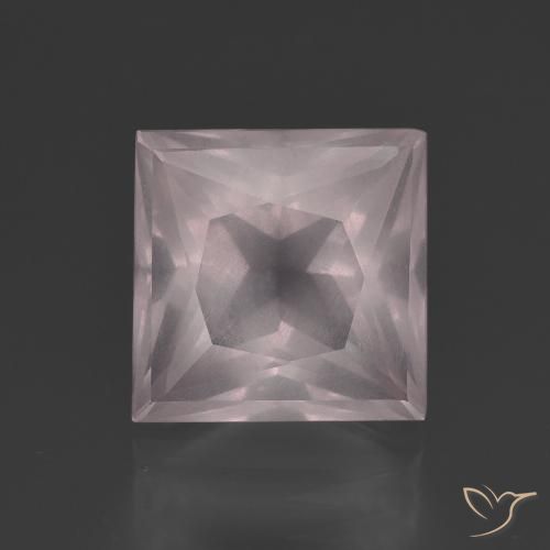 5.60ct Натуральный Очень светло-розовый Розовый кварц, Квадрат, Прозрачный