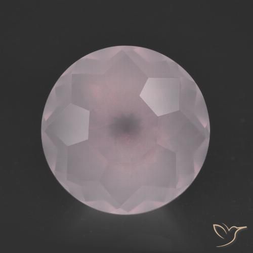 6.36ct Натуральный Светло-розовый Розовый кварц, Круглый, Прозрачный