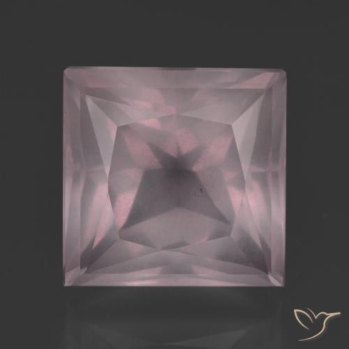 9.78ct Натуральный Светло-розовый Розовый кварц, Квадрат, Прозрачный