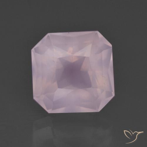 5.93ct Натуральный Светло-розовый Розовый кварц, Изумрудная огранка, Прозрачный
