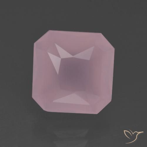 6.36ct Натуральный Средний розовый Розовый кварц, Изумрудная огранка, Прозрачный