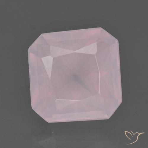 7.36ct Натуральный Жевательная резинка розовый Розовый кварц, Изумрудная огранка, Прозрачный