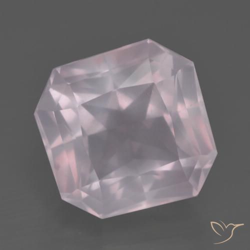 7.83ct Натуральный Оттенки розового Розовый кварц, Изумрудная огранка, Прозрачный