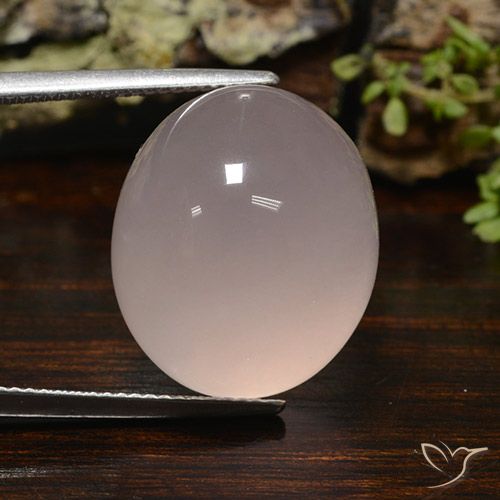 31.95ct Натуральный Светло-розовый Розовый кварц, Овал, Полупрозрачный