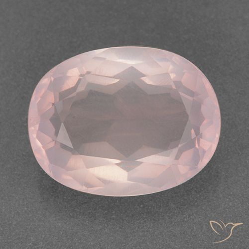 10.79ct Натуральный Кораллово-розовый Розовый кварц, Овал, Прозрачный