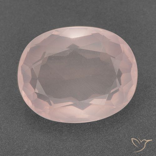 11.99ct Натуральный Кораллово-розовый Розовый кварц, Овал, Прозрачный