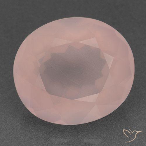 22.09ct Натуральный Румяно-розовый Розовый кварц, Овал, Прозрачный