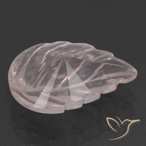 2.62 карата, натуральный Светло-кораллово-розовый Розовый кварц, Огранка Цветок, Прозрачный