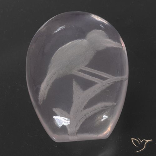 11.18ct Натуральный Очень светло-розовый Розовый кварц, причудливая, Прозрачный